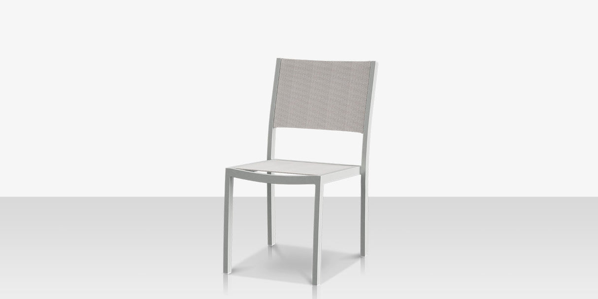Fusion Dining Side Chair Kessler Silver Frame / Cloud Duo Sling