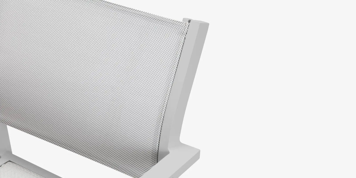 Fusion Dining Arm Chair - Kessler Silver Frame / Cloud Gray Sling