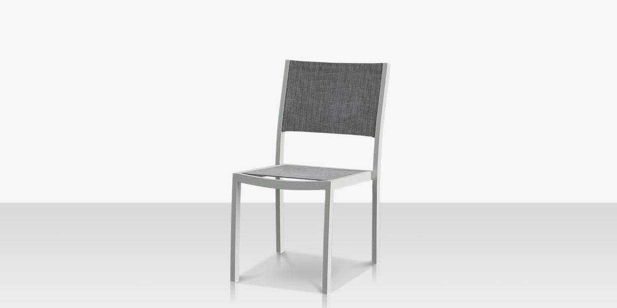Fusion Dining Side Chair Kessler Silver Frame / Slate Sling