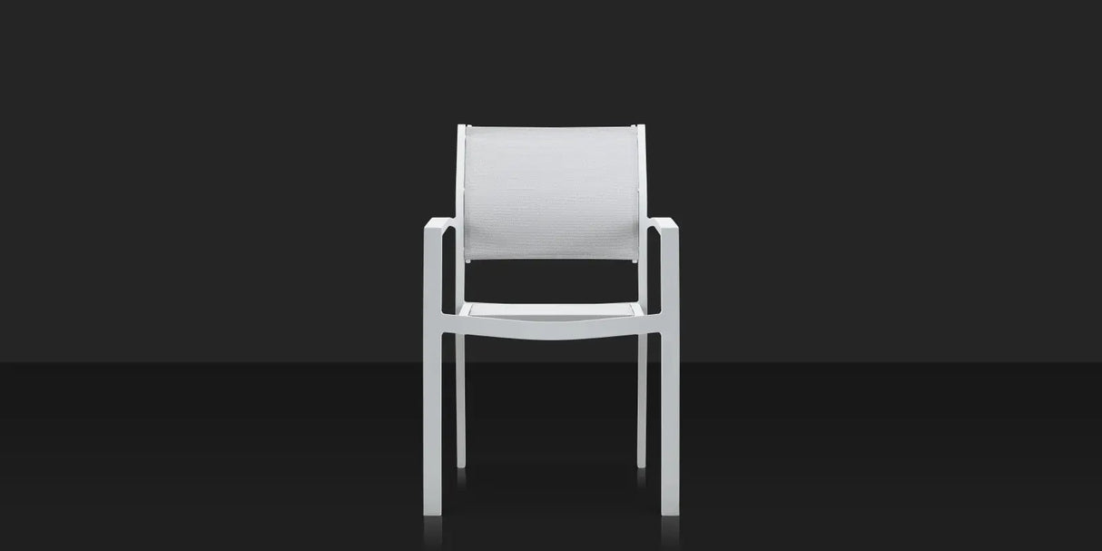 Fusion Armless Chaise - Tex White - Cloud Gray Sling