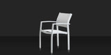Fusion Armless Chaise - Tex White - Cloud Gray Sling