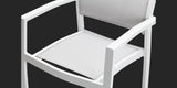 Fusion Armless Chaise - Tex White - Cloud Gray Sling