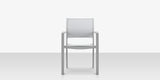 Fusion Dining Arm Chair - Kessler Silver Frame / Cloud Gray Sling