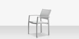 Fusion Dining Arm Chair - Kessler Silver Frame / Cloud Gray Sling