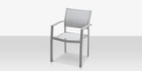 Fusion Dining Arm Chair - Kessler Silver Frame / Cloud Gray Sling