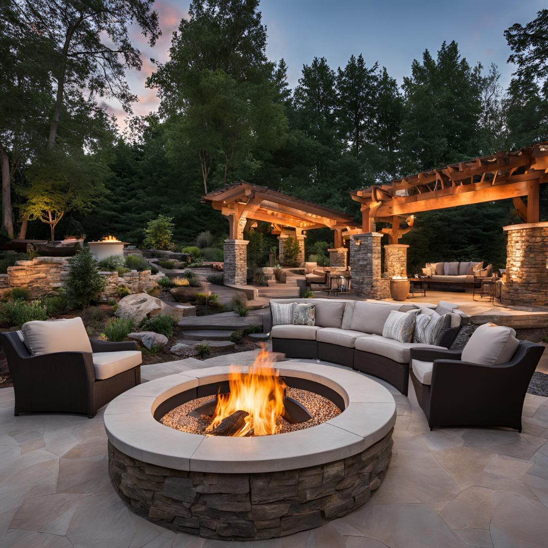 Opulent Patios Round Firepit