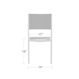 Fusion Dining Side Chair Tex White Frame / Cloud Duo Sling